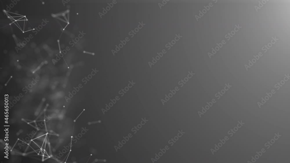 Poster nanotechnology abstract plexus black color background,seamless network social media with copy space 