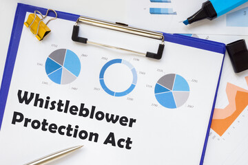 Business concept about Whistleblower Protection Act with inscription on the page.