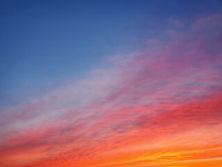 Sunset sky in bright colors. Russia, St.Peterburg