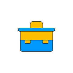 construction equipment repair toolbox icon vector