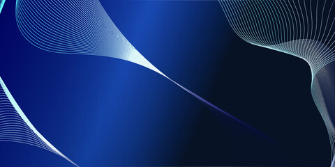 Abstract Blue Background With Lines