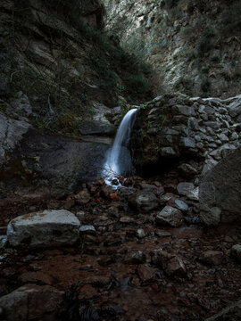 waterfall in the mountains