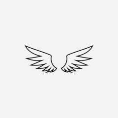 Fototapeta na wymiar wings illustration design icon logo