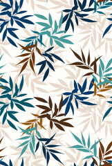 Seamless tropical pattern, floral print.