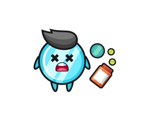 illustration of overdose mirror character