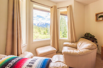 Fragment of interior design of a luxury living room in luxury house.