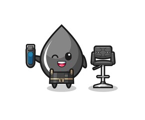 oil drop barbershop is holding a trimer