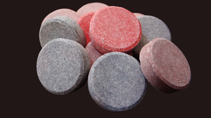 pills on dark background