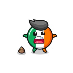ireland flag earth surprised to meet poop