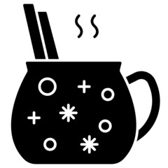 hot chocolate solid icon