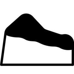 mountain solid line icon