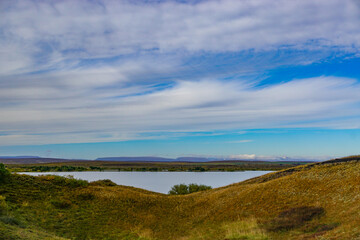 Myvatn, Iceland: A shallow lake situated in an area of active volcanism in the north of Iceland...