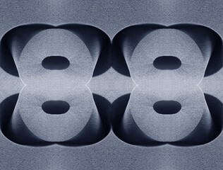 gray sponge foam creative design background shaped number 88. repeating pattern background