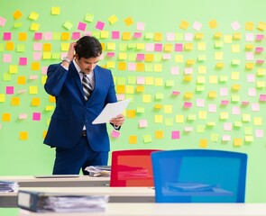 Businessman with many conflicting priorities