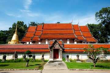Church of Wat Khanon, the famous temple in the UNESCO award-winning Nang Yai show in Ratchaburi, Thailand.
