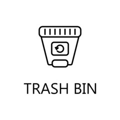 Trash Bin icon. Trendy flat vector Trash Bin icon on white background, vector illustration can be use for web and mobile