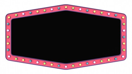 Pastel light board sign retro on white background. 3d rendering