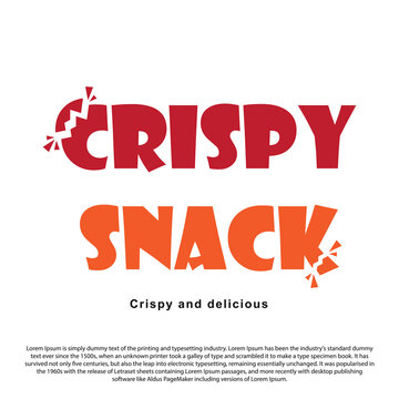 Crispy snack logo design. Crispy snack logo for your brand and others