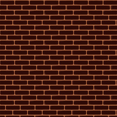 Obraz premium Brown brick wall vector square background