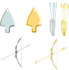 弓矢と鏃セット