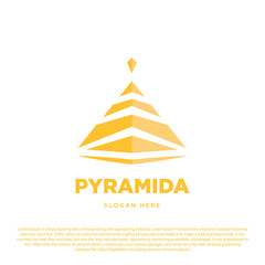 Simple pyramid logo design. pyramid logo for business and brand