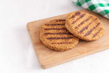 top view plate veggie lentil nuggets