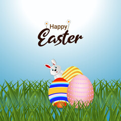Happy easter greeting card