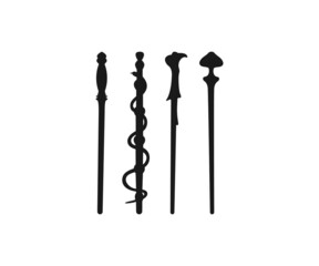 Wands, Wizard Witches Spells, for silhouette, eps, clipart, cricut design space, vinyl cut files