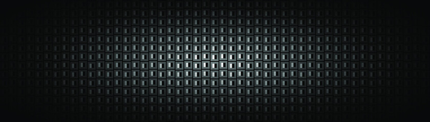 Dark black Geometric grid background. Modern dark abstract vector texture.