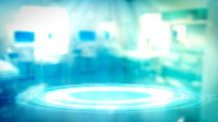 nice overexposed defocused sunny clinic room - abstract 3D illustration