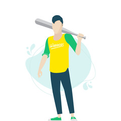 Sports illustration template for baseball.