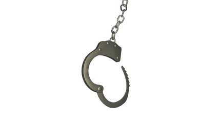 3D rendered handcuffs