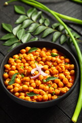 Indian vegetarian recipes- chcikpeas curry, channa masala.
