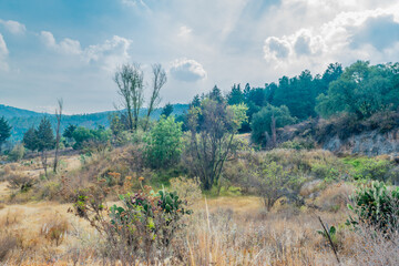 Sierra de Guadalupe landscape in Mexico