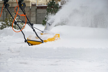 Removing of snow in yard