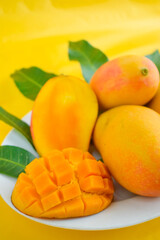 Photo of fresh mango fruit high in vitamins.