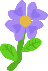 flower in purple tone,plant for beauty,vector drawing,isolate on a white background