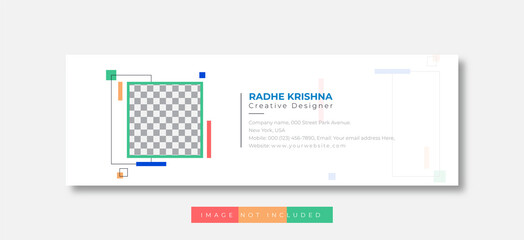 Email signature template and personal social media email footer