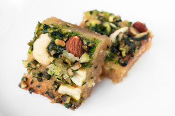 Fresh homemade Baklava middle eastern sweet dessert food pastry cakes