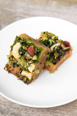 Fresh homemade Baklava middle eastern sweet dessert food pastry cakes
