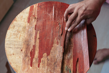old table scraper spokeshave scapele exotic hardwood sawdust board chip shavings