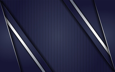 Realistic dark blue background texture with line gradient silver