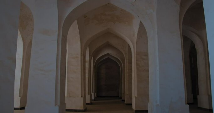 Bukhara city, Uzbekistan Kalyan Mosque inside. Column maze. 5 of 5