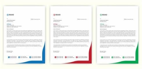 Company business letterhead design template, Abstract modern, stylish letterhead design, letterhead design