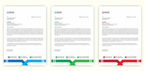Company business letterhead design template, Abstract modern, stylish letterhead design, letterhead design