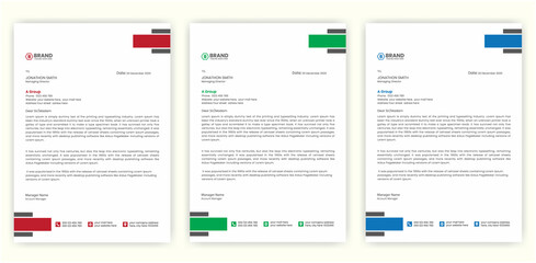 Company business letterhead design template, Abstract modern, stylish letterhead design, letterhead design