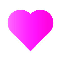 Heart icon, Symbol of Love Icon flat style modern design Isolated on Blank Background. Vector illustration.