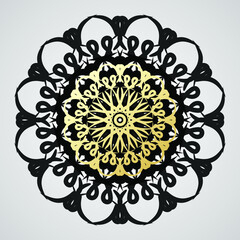 Luxury Mandala Gold Ornament In Arabesque Islamic Style For Invitation And Wedding Luxury Mandala Gold Ornament