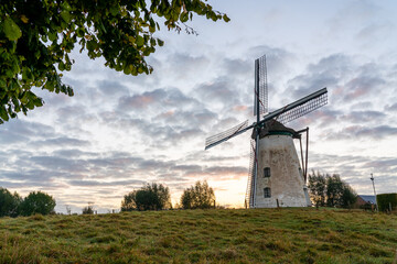 Fototapeta na wymiar An beautiful windmill