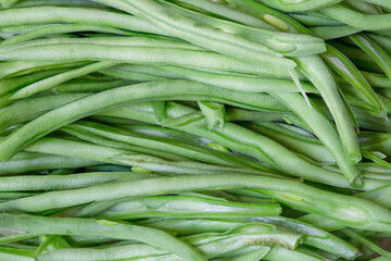 fresh organic sliced green beans